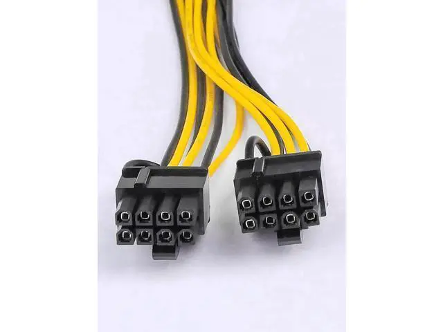 Alt view image 6 of 6 - 4 Pack 6Pin PCIe to Dual 8Pin (6+2 Detachable) GPU Power Y Splitter Cable, PCIe Express VGA Graphics Card Extension Cord