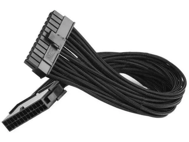 Alt view image 6 of 7 - 12 Inch Sleeved ATX 24Pin PSU Extension Cable, 20+4 Male to Female Motherboard Power Extension Cord