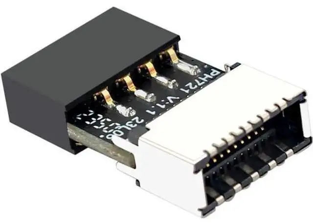 Alt view image 7 of 7 - 6Pcs PH721 Motherboard USB2.0 9Pin Header Male to Female Type-E Adapter, Internal USB-C Front Panel Port Converter
