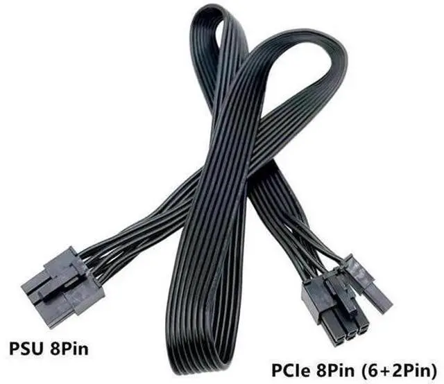 Alt view image 4 of 6 - 60cm PCIe 8Pin (6+2Pin) GPU Modular Power Cable for Seasonic PSU, Compatible with FOCUS, PRIME, M12II EVO Series 450W/550W/650W/750W/850W/1000W
