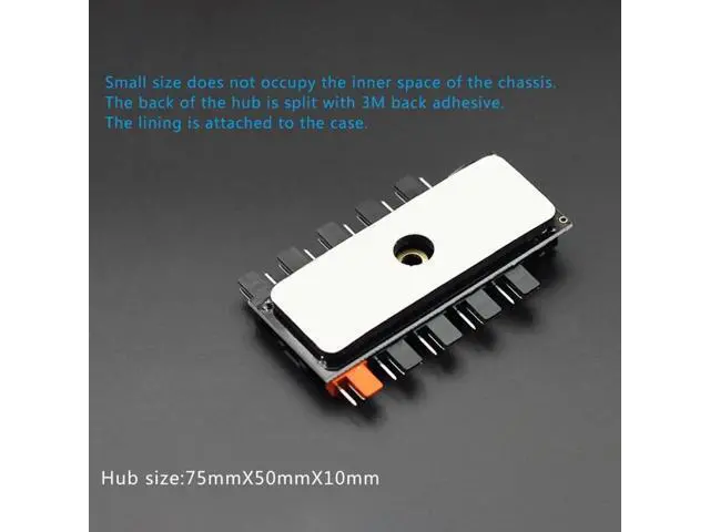 Alt view image 3 of 6 - 1 to 10 Way 4Pin PWM Fan Hub Splitter Cable, 1 Female to 10 Male for PC Case Fan Controller