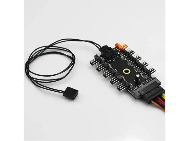 Alt view image 2 of 6 - 1 to 10 Way 4Pin PWM Fan Hub Splitter Cable, 1 Female to 10 Male for PC Case Fan Controller