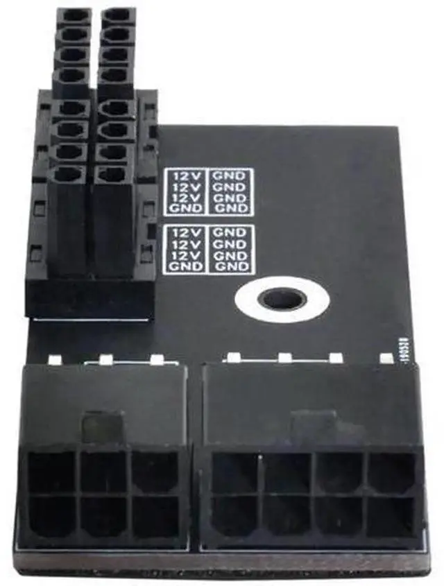 Alt view image 3 of 6 - 180° Right-Angled Dual ATX 8Pin Female to 6+8Pin Male GPU Power Adapter for RTX 3080/3090