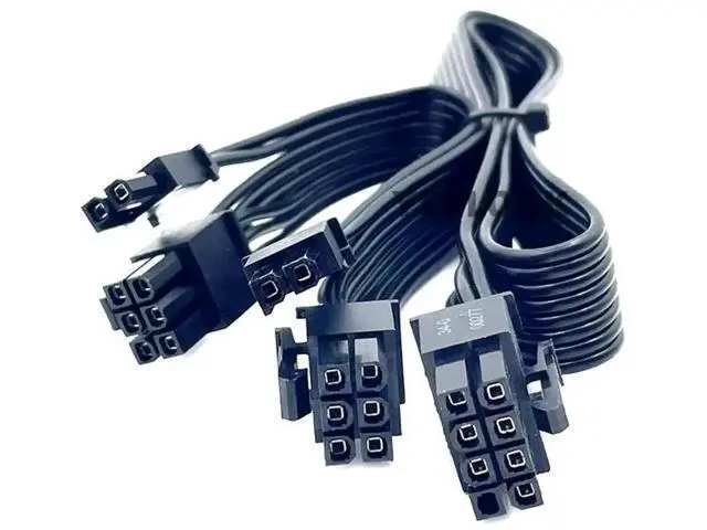 Alt view image 3 of 6 - 18AWG Flat PCIe Dual 8Pin (6+2) GPU Power Cable for Corsair RM Series Modular PSU RM450/RM550/RM650/RM750/RM850/RM1000