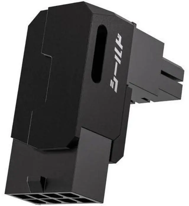 Main image of 1 Pack Black Standard Type Shield Series Aluminum 90° Angled 8-Pin PCIe GPU Power Adapter