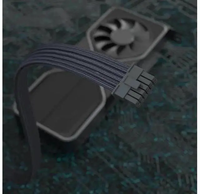 Alt view image 6 of 7 - White Sleeved PCIe 5.0 12VHPWR 16Pin(12+4) Male-to-Male Modular PSU Cable, 16AWG for RTX 3090Ti, RTX 4080, RTX 4090