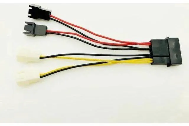 Alt view image 3 of 6 - 5PCS 4Pin Molex to 4x3Pin Fan Power Adapter Cable, Dual 12V/5V Output for PC Case & CPU Fans