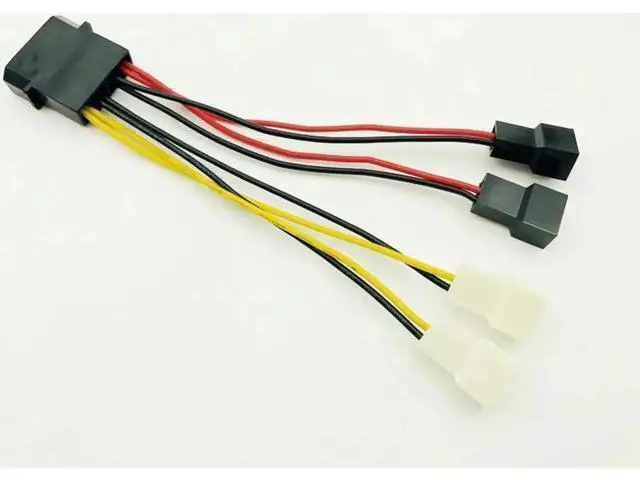 Alt view image 6 of 6 - 5PCS 4Pin Molex to 4x3Pin Fan Power Adapter Cable, Dual 12V/5V Output for PC Case & CPU Fans