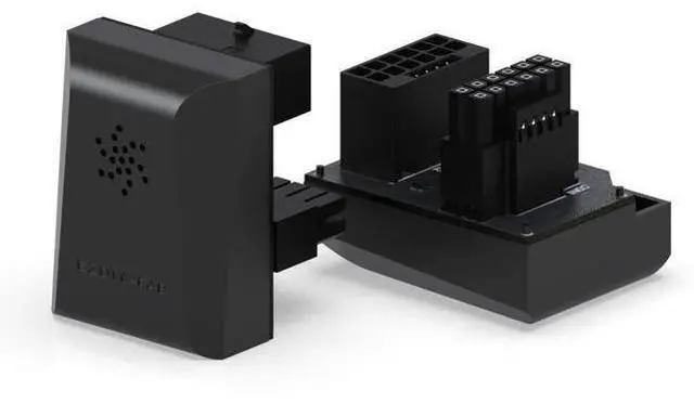 Main image of Black 180° Standard PCIe 5.0 12VHPWR GPU Power Bridge, 12+4 Pin Angled Power Adapter for RTX 4090/4080/4070 Ti RTX 40 Series Graphics Cards