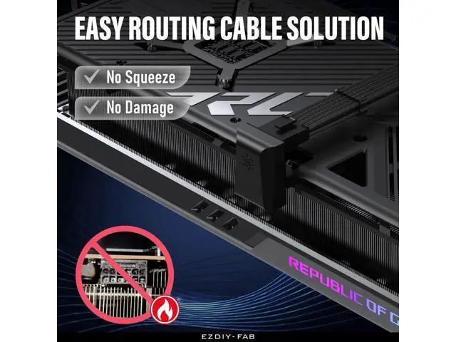 Alt view image 5 of 7 - Black 180° Standard PCIe 5.0 12VHPWR GPU Power Bridge, 12+4 Pin Angled Power Adapter for RTX 4090/4080/4070 Ti RTX 40 Series Graphics Cards