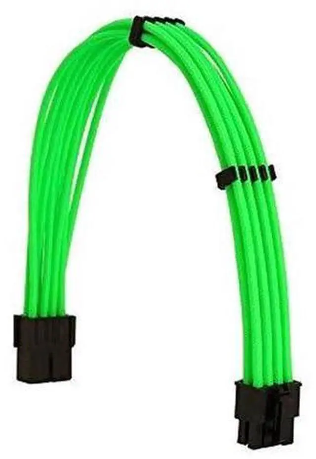 Alt view image 6 of 7 - Green Braided PSU Extension Cable Kit, 18AWG EPS 8Pin + PCIe 8Pin with Cable Combs