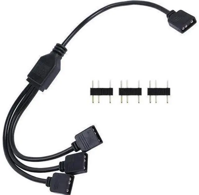 Main image of 5V 3-Pin Addressable ARGB Splitter Extension Cable, ARGB Connector for 5050/3528 LED Strips, PC ARGB Fans & Lighting Accessories
