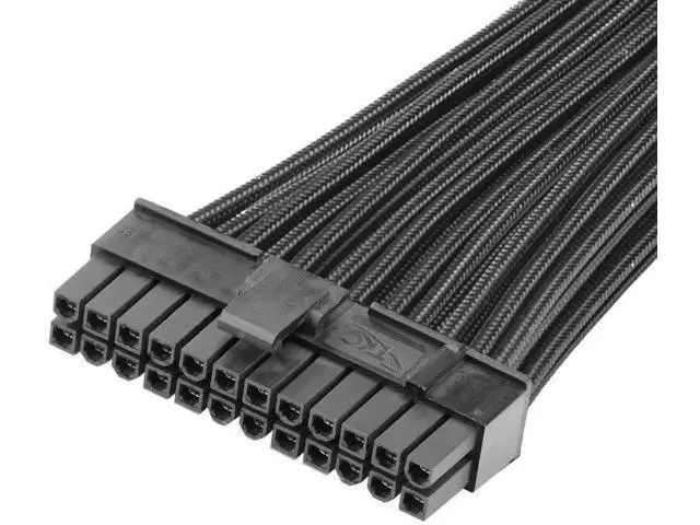 Alt view image 3 of 7 - 12 Inch Sleeved ATX 24Pin (4+20) Male to Female Extension Cable for Motherboard PSU