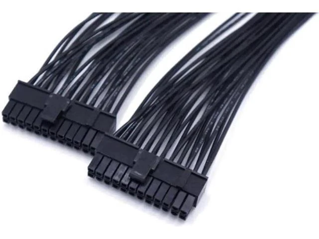 Alt view image 3 of 3 - ATX 24Pin 1-to-2 PSU Splitter Cable, Male to Dual Female Mainboard Power Extension Cord