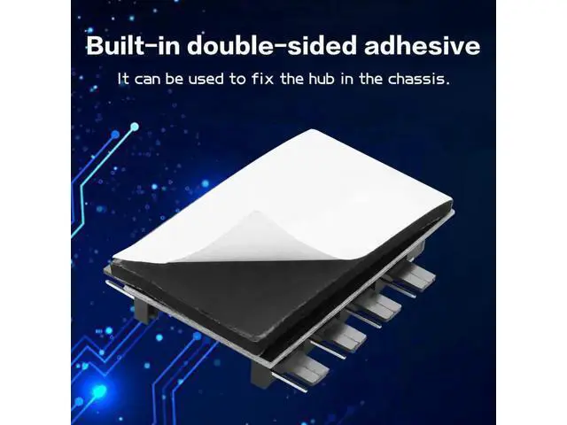 Alt view image 4 of 6 - IDE 4-Pin Powered 1-to-8 12V 3-Pin PC Fan Hub, Multi-Port Chassis Cooling Fan Splitter Controller for Desktop Motherboard