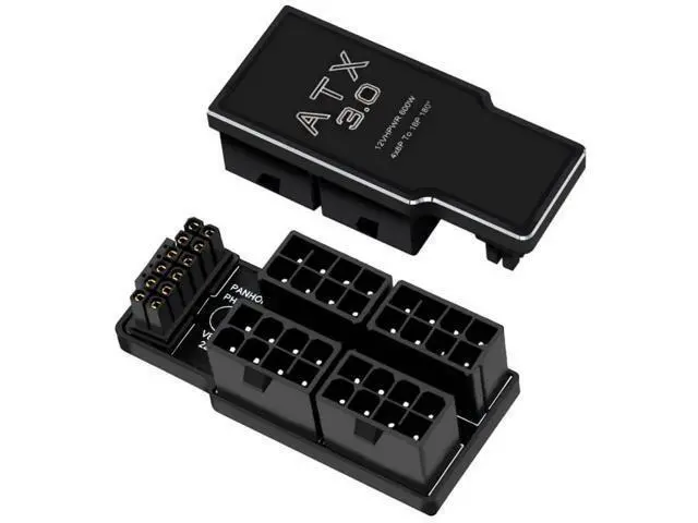 Alt view image 2 of 6 - 90° Up Angled ATX 8Pin×4 to 12VHPWR PCIe5.0 ATX3.0 16Pin Modular Power Adapter
