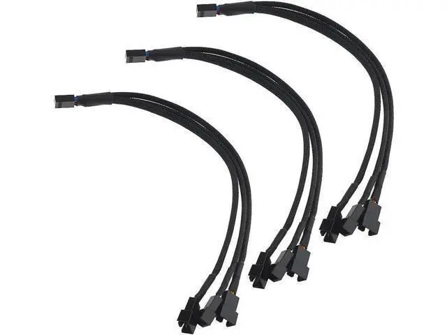 Alt view image 4 of 7 - 5 Pack 4 Pin Y-Splitter Cable, 1 to 3 PWM Fan Adapter for PC Case Cooling
