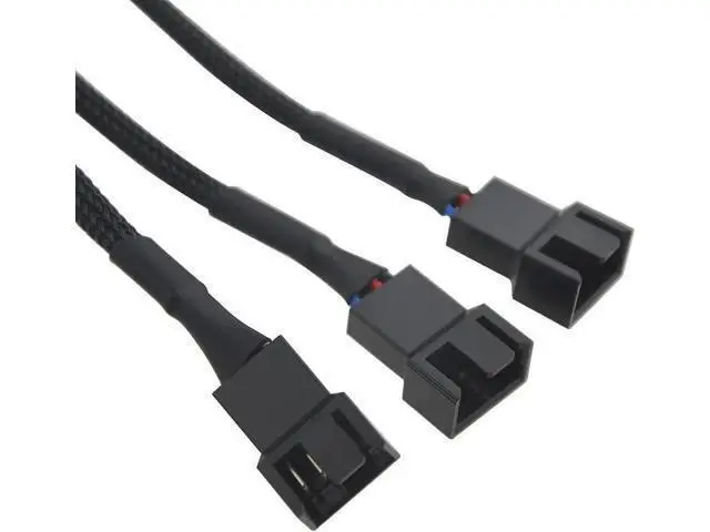 Alt view image 5 of 7 - 5 Pack 4 Pin Y-Splitter Cable, 1 to 3 PWM Fan Adapter for PC Case Cooling