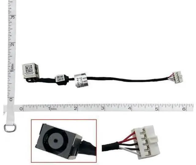 Main image of Laptop DC Power Jack Cable Compatible with Dell Inspiron 14 5442 5443 5445 5447 5448 5457, Model P49G, OEM PN 0K8WDF