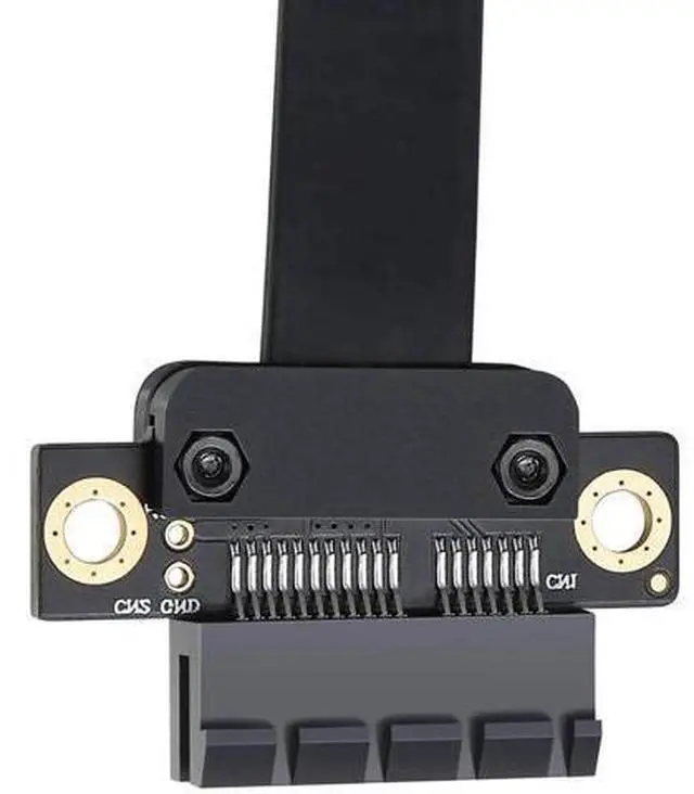 Alt view image 7 of 7 - PCI Express 36Pin X1 Extension Cable, 180 Degree Straight Angle PCIe 3.0 Riser Cord, 20cm Length