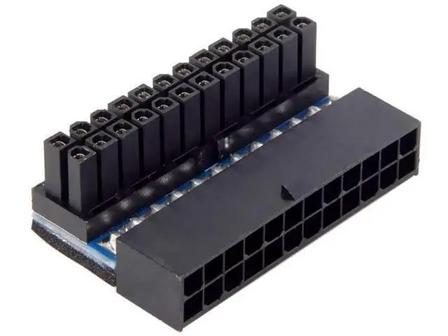 Alt view image 2 of 7 - JSER 90 Degree ATX 24Pin Power Adapter, 24Pin Female to Male Right Angle Connector for Desktop Motherboard PSU