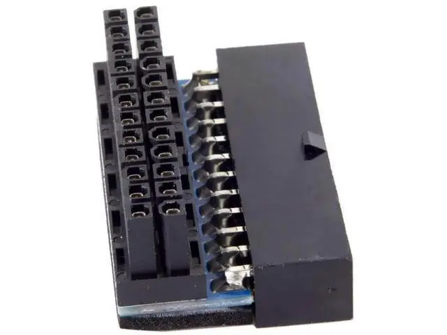 Alt view image 3 of 7 - JSER 90 Degree ATX 24Pin Power Adapter, 24Pin Female to Male Right Angle Connector for Desktop Motherboard PSU