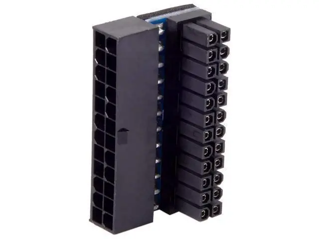 Alt view image 5 of 7 - JSER 90 Degree ATX 24Pin Power Adapter, 24Pin Female to Male Right Angle Connector for Desktop Motherboard PSU