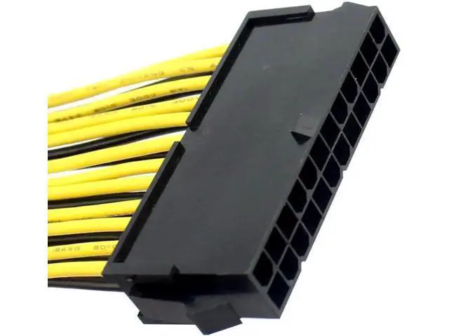 Alt view image 6 of 6 - 20cm 20+4 Pin 24Pin Motherboard Power Extension Cable, 18AWG PSU Extender for BTC Mining Rig