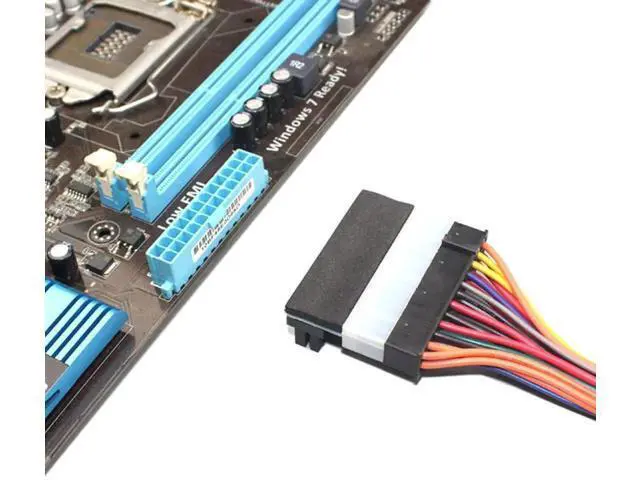 Alt view image 6 of 7 - JSER 90 Degree ATX 24Pin Power Adapter, 24Pin Female to Male Right Angle Connector for Desktop Motherboard PSU