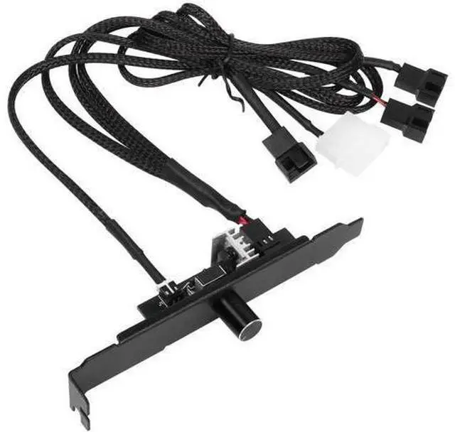 Main image of 12V 3-Channel PC Fan Speed Controller Hub with Manual Knob, IDE 4-Pin Powered, Supports 3Pin/4Pin PWM CPU & Chassis Cooling Fans