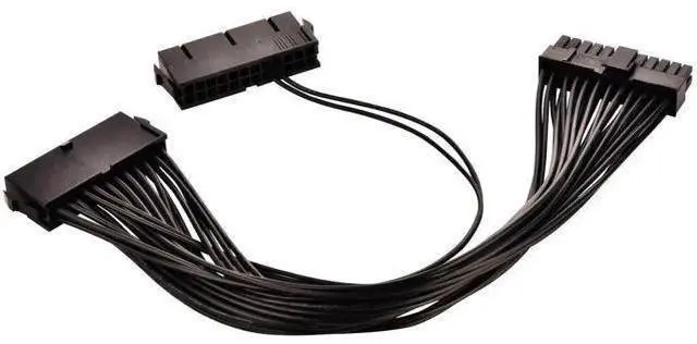 Alt view image 2 of 3 - Dual PSU Synchronization 24Pin ATX Motherboard Adapter Cable, 32cm (12.6 Inch)