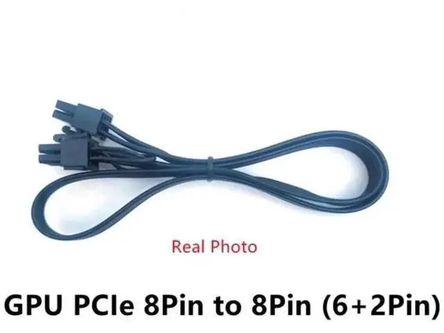 Alt view image 2 of 6 - 60cm Flat PCIe 8Pin (6+2Pin) Modular GPU Power Cable Compatible with Corsair CS-M Series PSU, CS450M CS550M CS650M CS750M CS850M