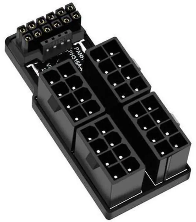 Main image of 90° Downward Angled 4×ATX 8Pin to 12VHPWR 16Pin Modular Power Adapter | ATX3.0 PCIe5.0