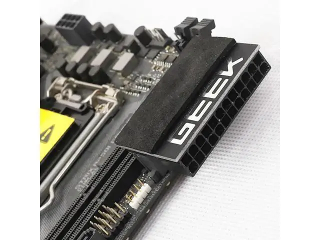 Alt view image 3 of 4 - 90 Degree Angled ATX 24Pin Female to Male Motherboard Power Adapter, Heavy-Duty Rugged Design for Desktop Mainboard