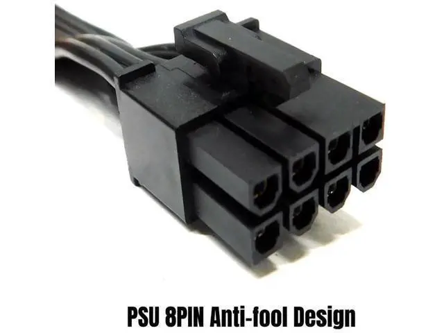 Alt view image 6 of 6 - 18AWG PCIe Dual 8Pin (6+2 Detachable) Modular GPU Power Cable Compatible with Seasonic SS-1050XM2, SS-1250XM2, SS-650KM3, SS-750KM3, SS-850KM3 PSU