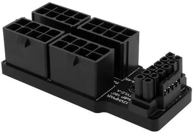 Main image of 180° Angled 12VHPWR 16Pin to 4×8Pin GPU Power Adapter, PCIe 5.0 ATX 3.0 600W Type B Connector for RTX 4090 / 3090Ti