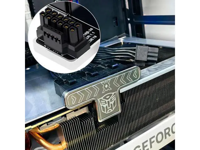 Alt view image 2 of 7 - 90° Up Angled ATX3.0 PCIe5.0 12VHPWR 16Pin to Triple ATX 8Pin Power Adapter, Compatible with RTX 4080 / 5090Ti GPU