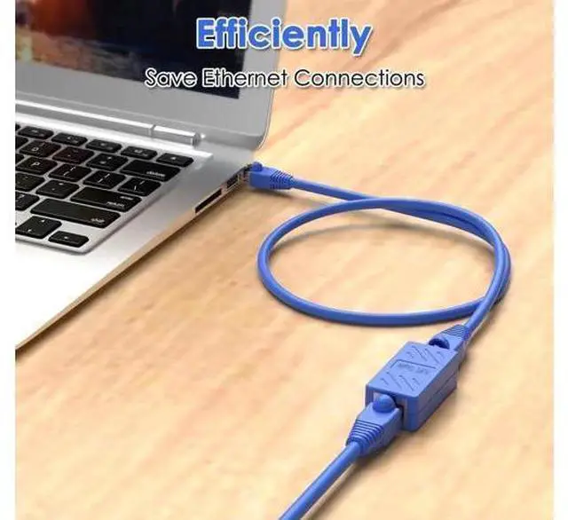 Alt view image 3 of 7 - 6 Pack Blue Cat6 RJ45 Female to Female Ethernet Inline Coupler, Ethernet Cable Extender Compatible with Cat5/Cat5e/Cat6/Cat7 Network Cables