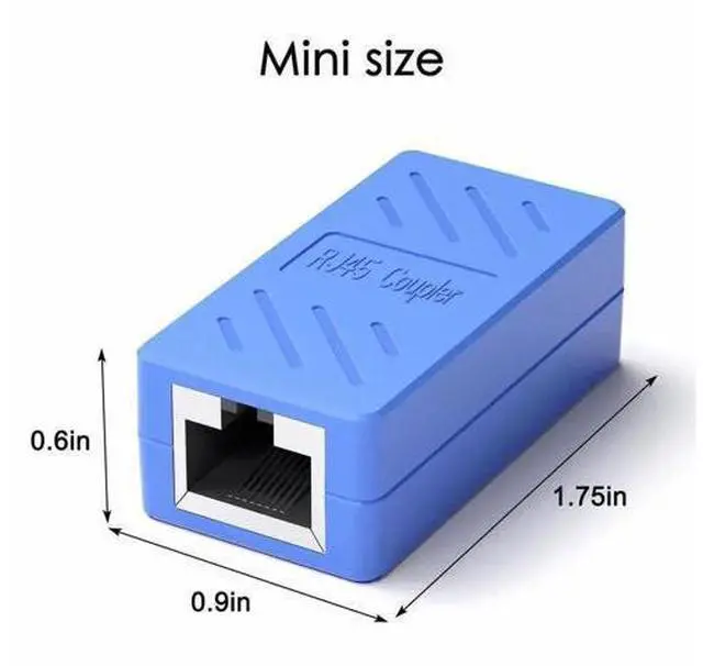 Alt view image 6 of 7 - 6 Pack Blue Cat6 RJ45 Female to Female Ethernet Inline Coupler, Ethernet Cable Extender Compatible with Cat5/Cat5e/Cat6/Cat7 Network Cables