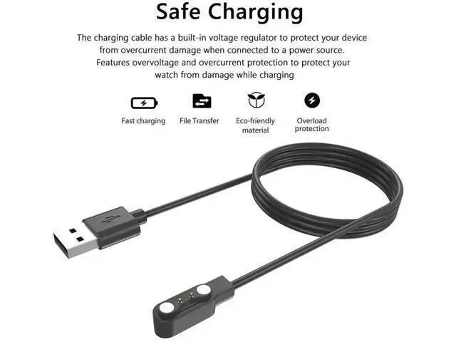 Alt view image 2 of 3 - Magnetic USB Charging Cable Compatible with Zeblaze Vibe 7 Pro Smart Watch & Bracelet, Stable Snap-On Watch Charger Cord