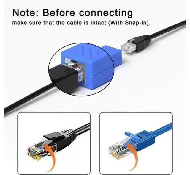 Alt view image 7 of 7 - 6 Pack Blue Cat6 RJ45 Female to Female Ethernet Inline Coupler, Ethernet Cable Extender Compatible with Cat5/Cat5e/Cat6/Cat7 Network Cables