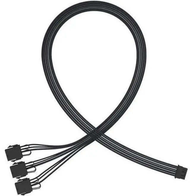 Main image of PCIe 5.0 12VHPWR 16Pin(12+4) to 3×8Pin Sleeved GPU Extension Cable, 16AWG for RTX 3090Ti, RTX 4080, RTX 4090