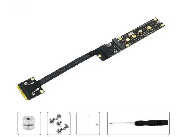 Alt view image 3 of 3 - Mini PCIe Male to M.2 Key M Female Adapter, Mini PCI-E to NVME NGFF M.2 Key M Riser Card for PCI-E Tester Expansion