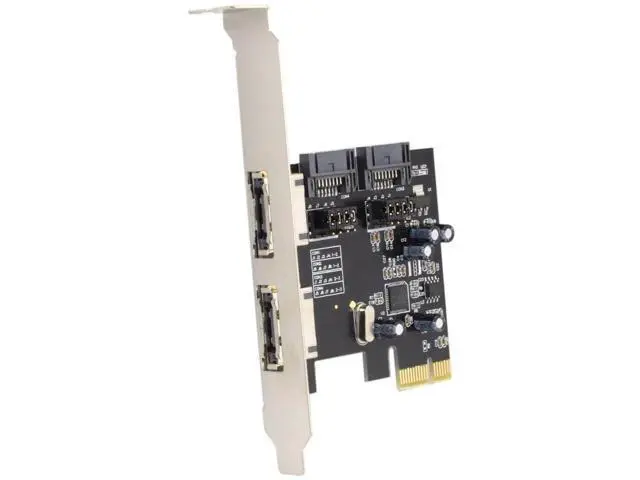 Alt view image 7 of 7 - PCI-E to 4-Port SATA 3.0 & eSATA Expansion Card, PCIe SATA3 6Gbps Hard Drive Adapter Card
