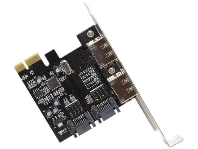 Alt view image 2 of 7 - PCI-E to 4-Port SATA 3.0 & eSATA Expansion Card, PCIe SATA3 6Gbps Hard Drive Adapter Card