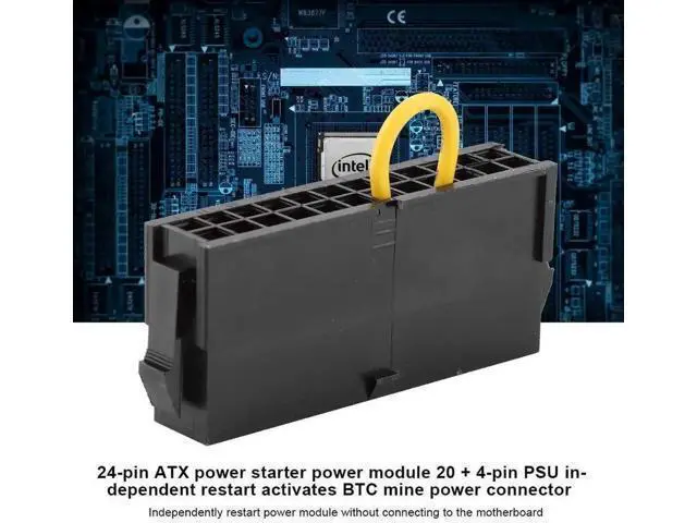 Alt view image 5 of 7 - 24-Pin ATX Power Supply Jumper Bridge, 20+4 Pin PSU Starter Tool for Mining Rigs