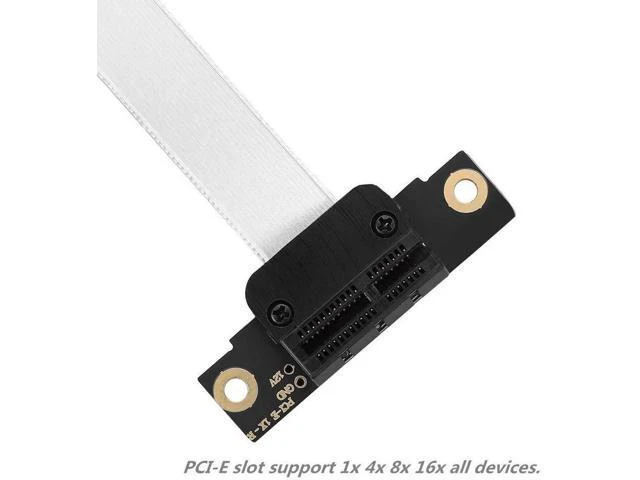 Alt view image 5 of 6 - 10cm PCIe 1X Foldable Extension Cable, Silver-Plated Shielded Design, Full-Speed Lossless Stable Signal Transmission