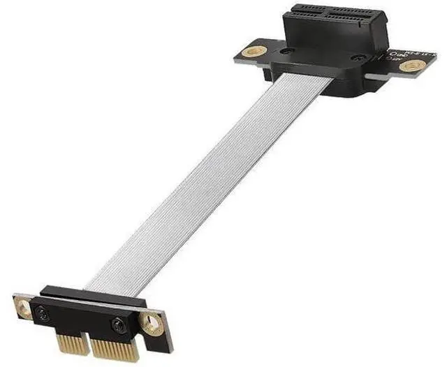 Main image of 5cm PCIe x1 Extension Cable, Silver-Plated Shielded Foldable PCI Express 1X Riser Cord, Full Speed Lossless Signal Transmission