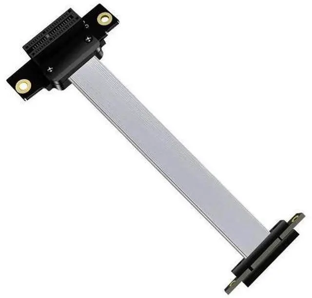 Alt view image 5 of 6 - 5cm PCIe x1 Extension Cable, Silver-Plated Shielded Foldable PCI Express 1X Riser Cord, Full Speed Lossless Signal Transmission