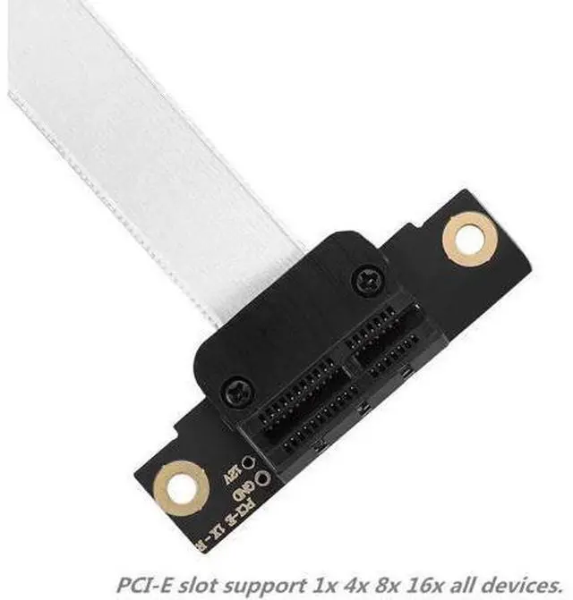 Alt view image 6 of 6 - 5cm PCIe x1 Extension Cable, Silver-Plated Shielded Foldable PCI Express 1X Riser Cord, Full Speed Lossless Signal Transmission